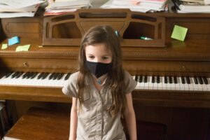 A student at the piano